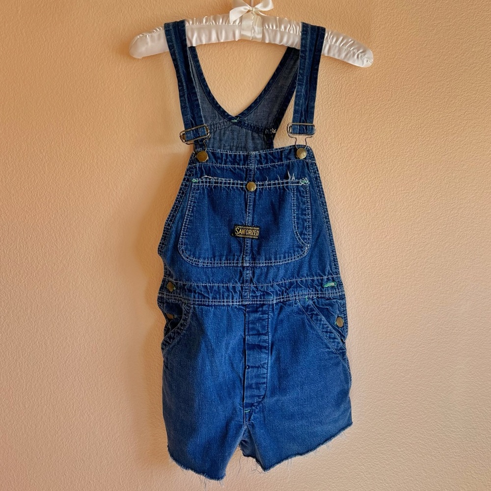 RARE Vintage Sanforized Denim Jeans Overalls Shorts